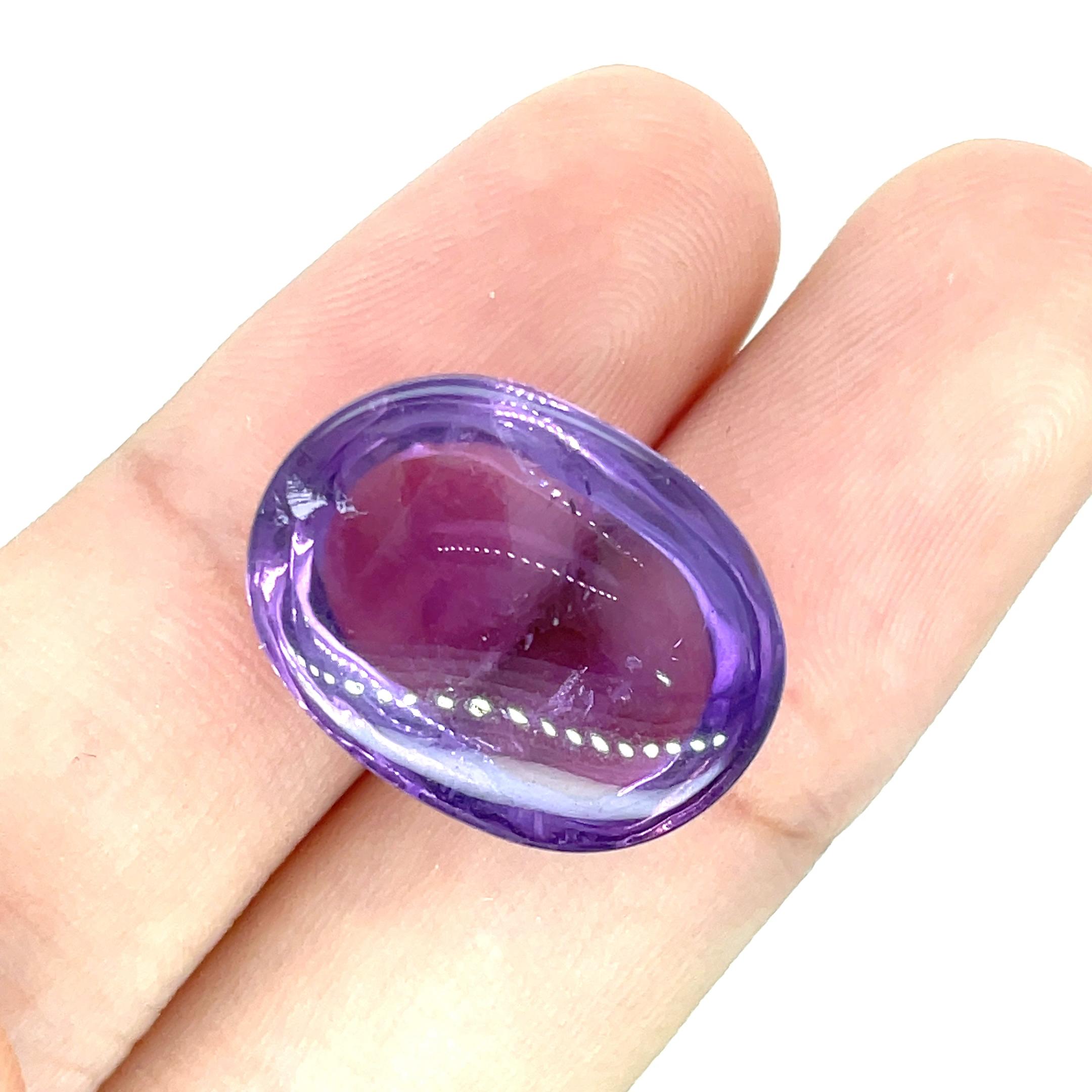 Cabochon di ametista Cts 173,18 e cabochon ovale di citrino Cts 167,82 in vendita 3