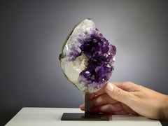 Amethyst & Calcit Geode Dekoratives Objekt Tischplatte