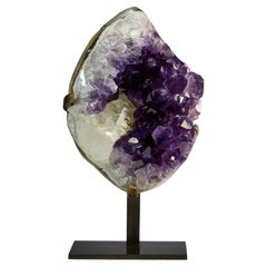 Amethyst & Calcit Geode Dekoratives Objekt Tischplatte