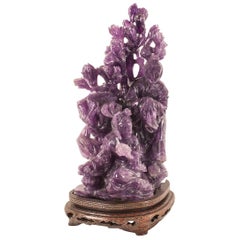 Antique Amethyst Carving, China, 20th Century