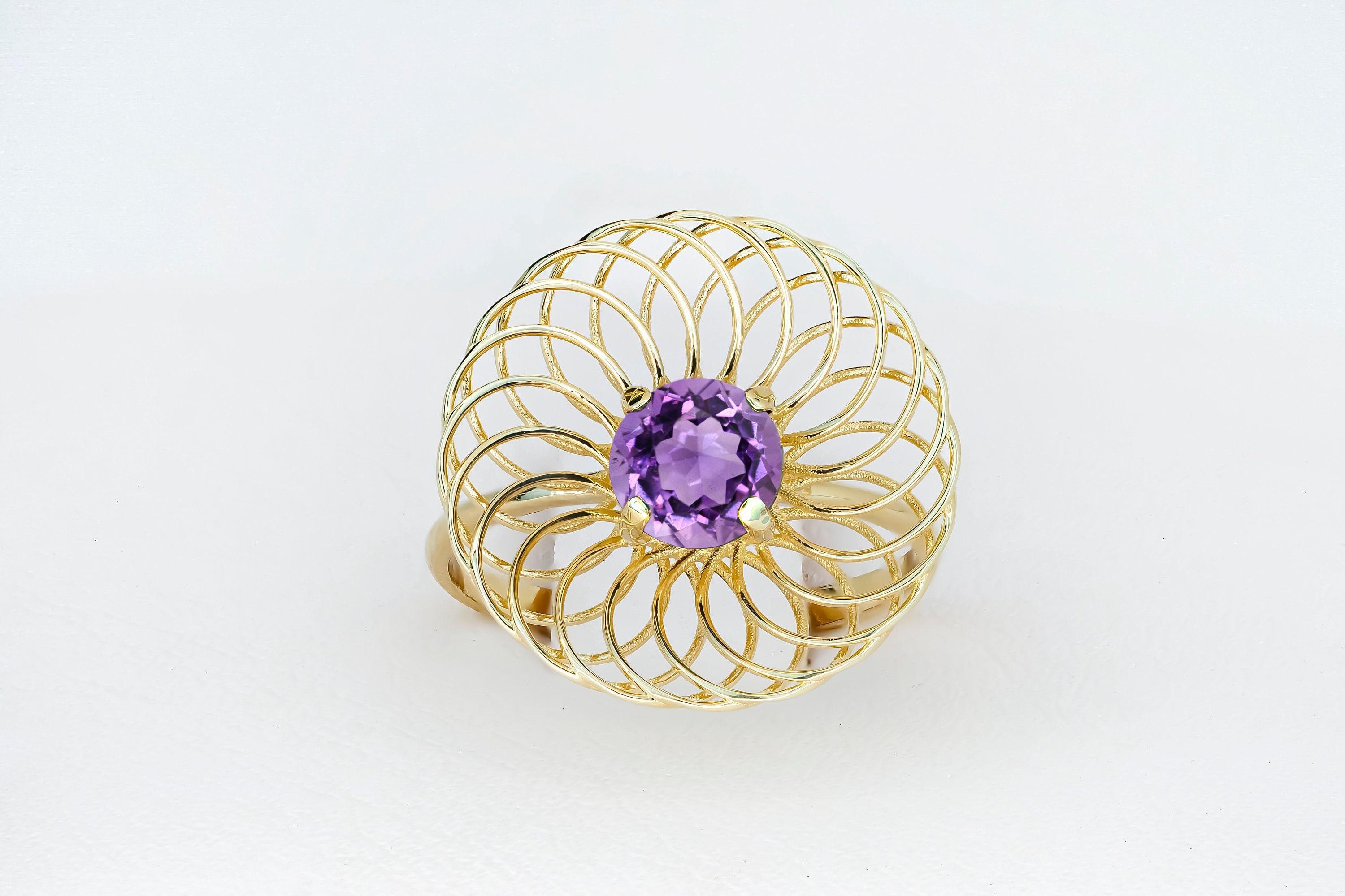 For Sale:  Amethyst casual ring 4