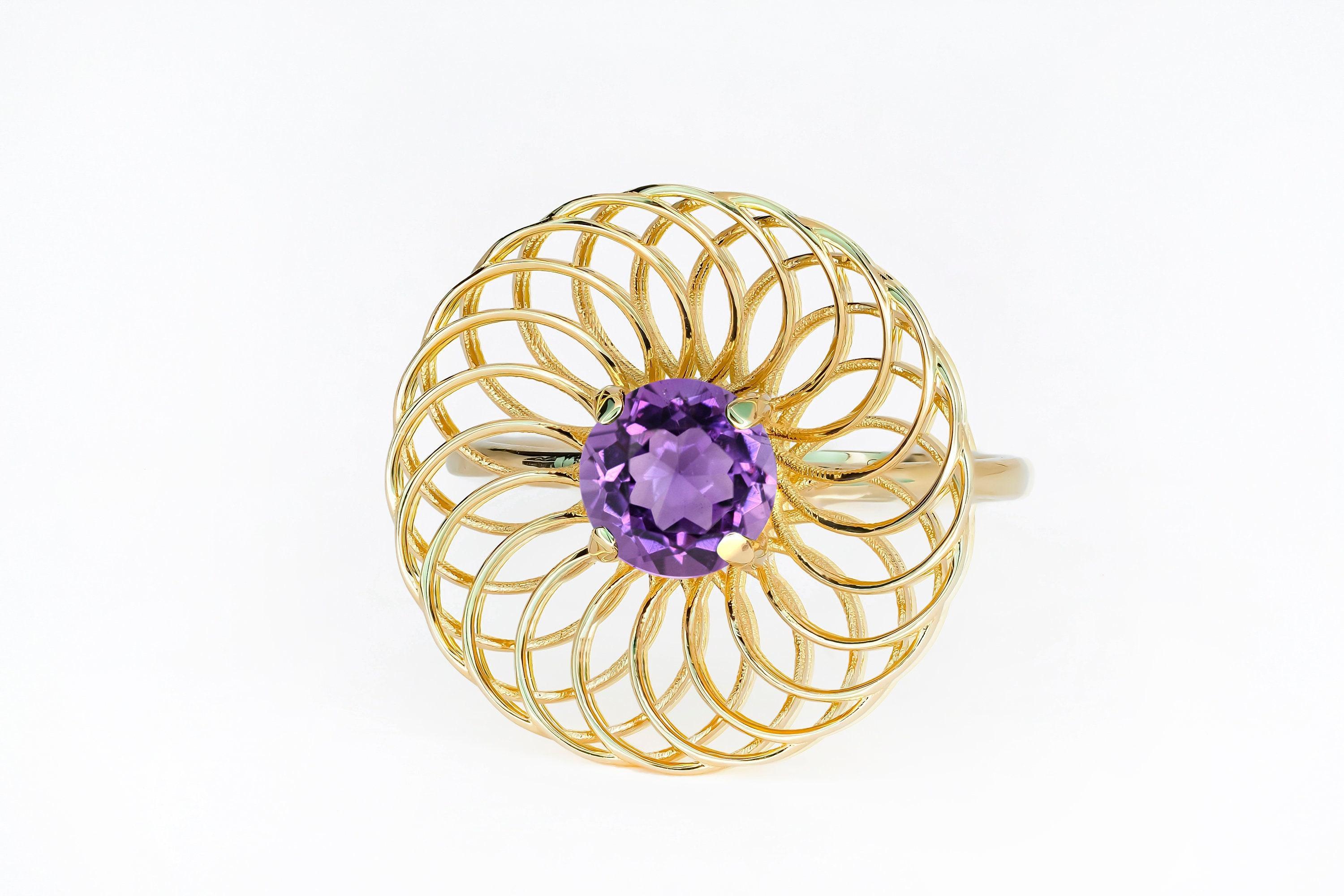 For Sale:  Amethyst casual ring 6