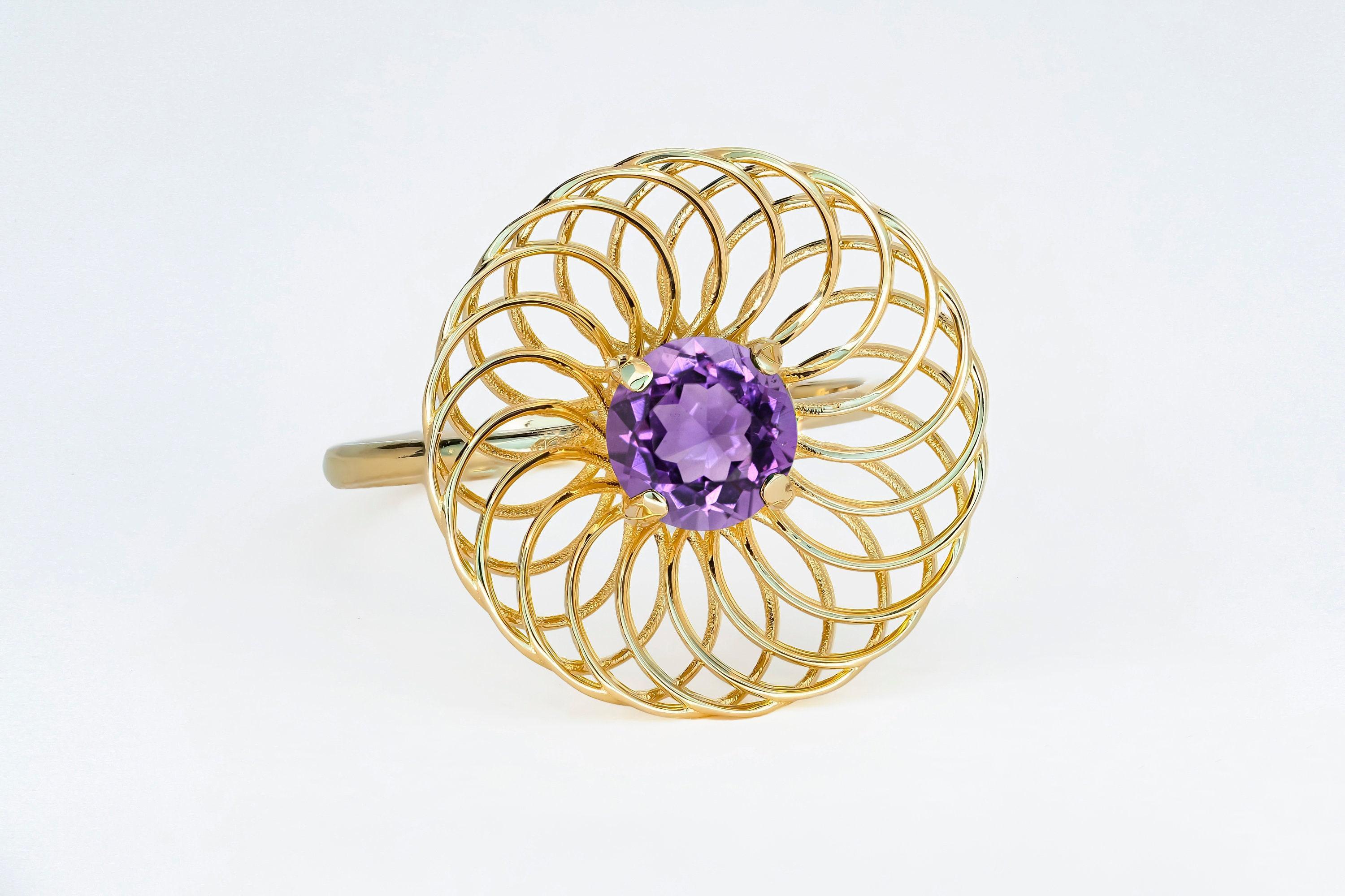 For Sale:  Amethyst casual ring 7