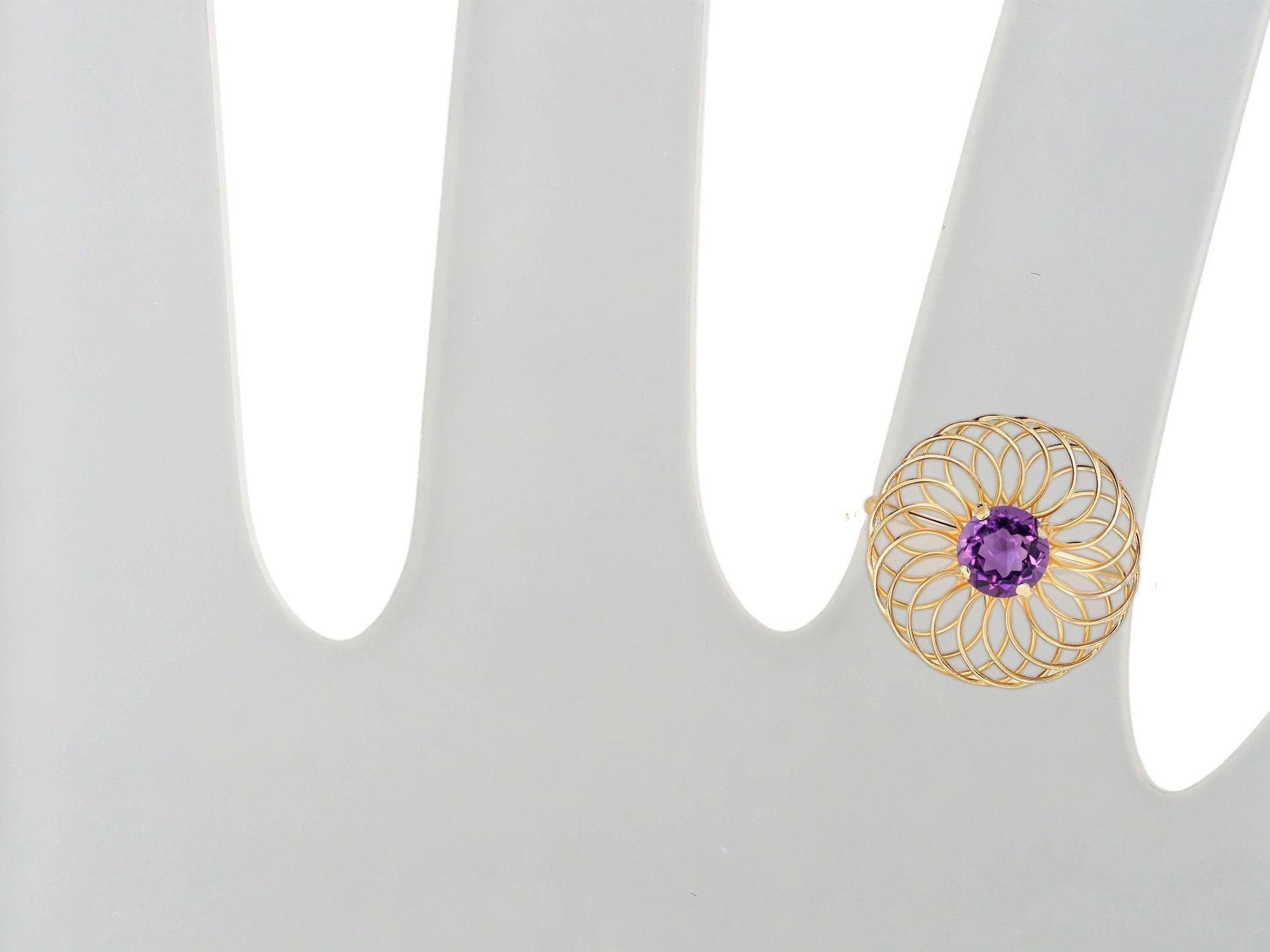 For Sale:  Amethyst casual ring 8