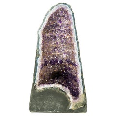 Amethyst Cathedral Geode with Rare Bi-Color Druzy Formation