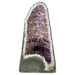 Amethyst-Kathedrale-Geode mit seltener zweifarbiger Druzy-Formation 