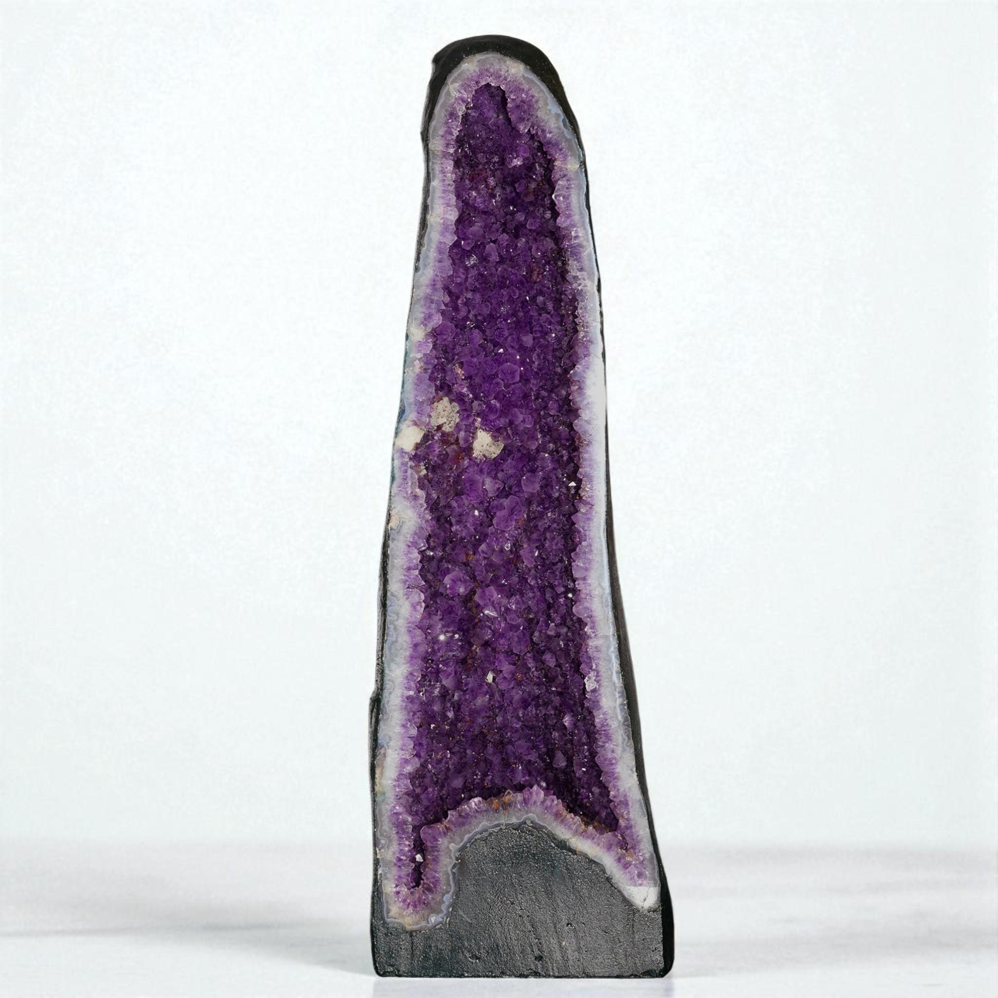 Cattedrale di ametista con calcite in vendita 2