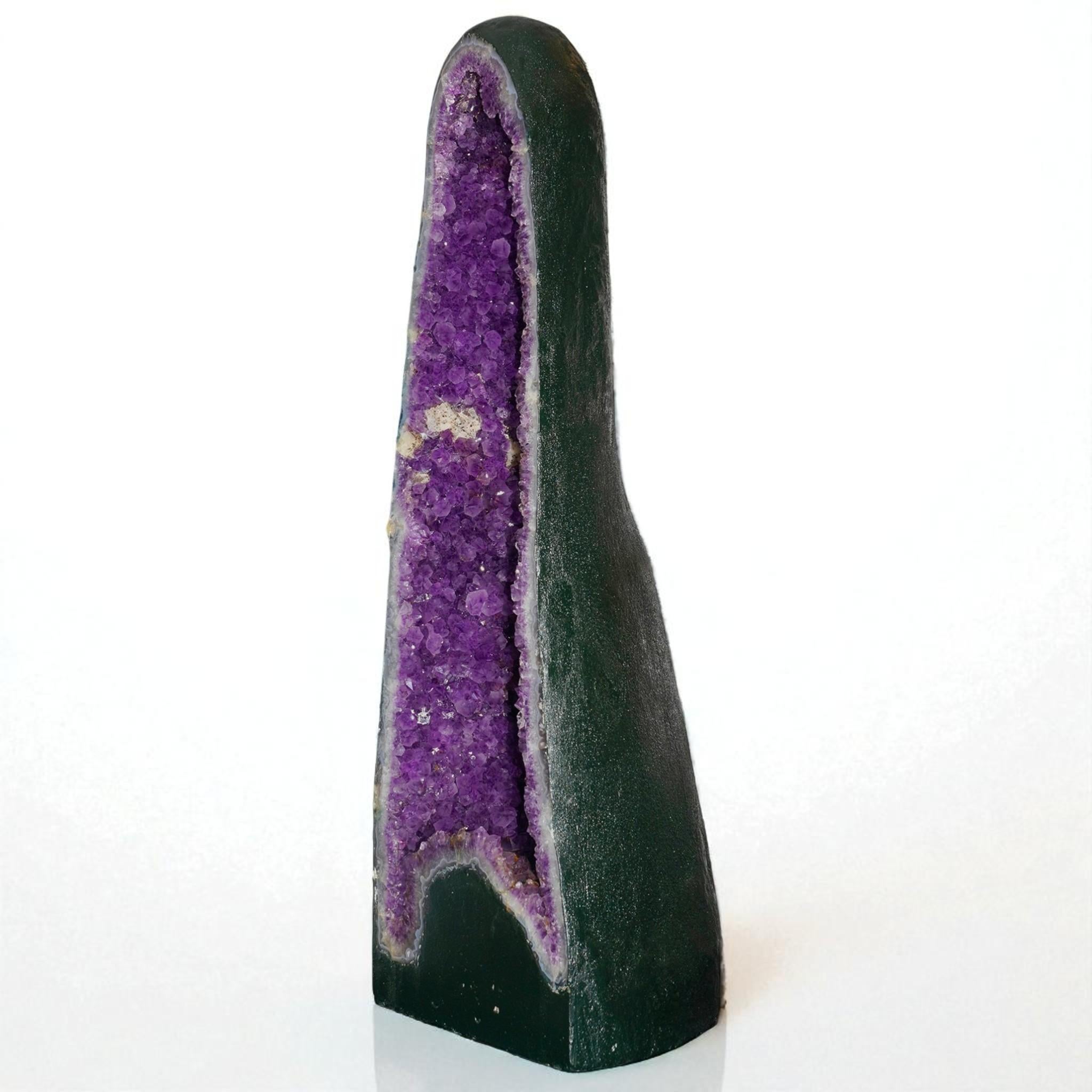 Cattedrale di ametista con calcite in vendita 3