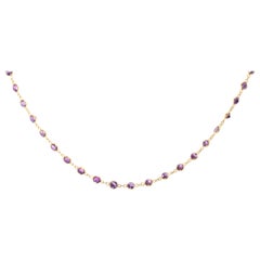 Amethyst Chain in 18 Karat Gold