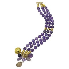 Pulsera con amuleto de amatista
