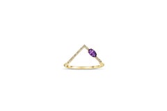 Amethyst chevron ring.