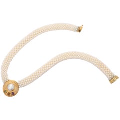 Amethyst Citrine Peridot Multi Strand Pearl Gold Necklace