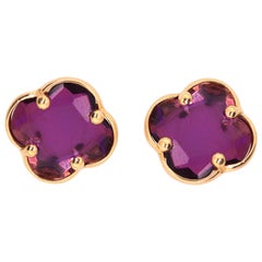 Amethyst Clover Earrings