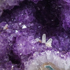 Amethyst Cluster Geode with Calcite Crystal from Brazil ( 12 Inches, 52 lbs.)