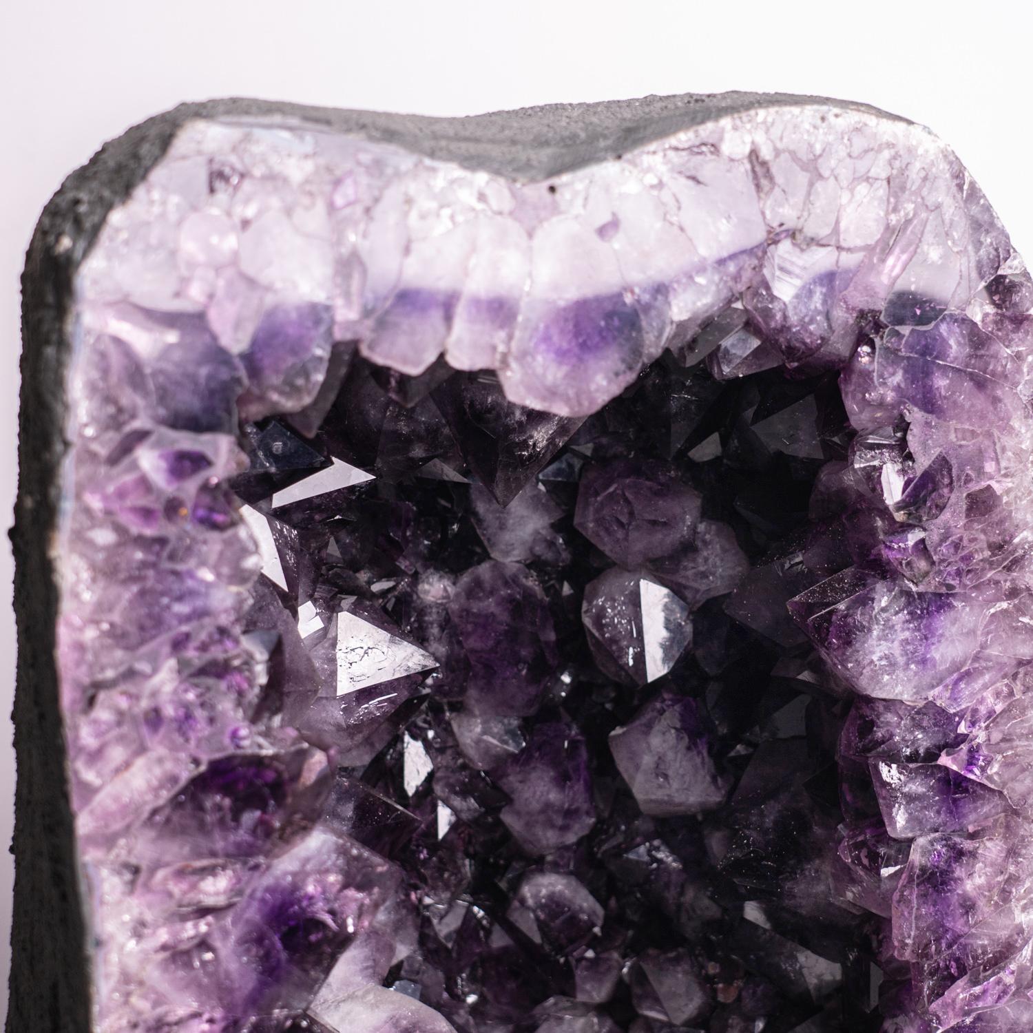 Amethyst Cluster Geode with Calcite From Brazil (24