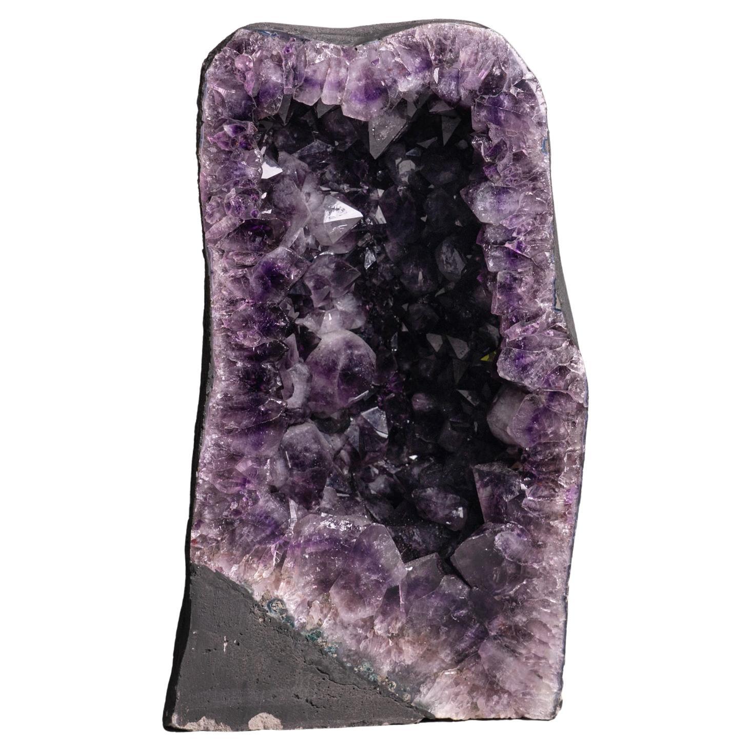 Amethyst Cluster Geode with Calcite From Brazil (24" Tall, 194 lbs.) For Sale