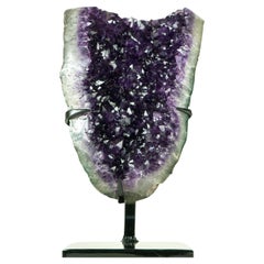 Sculpture en cristal naturel avec grappe d'améthystes AAA Grape-Jelly Druzy