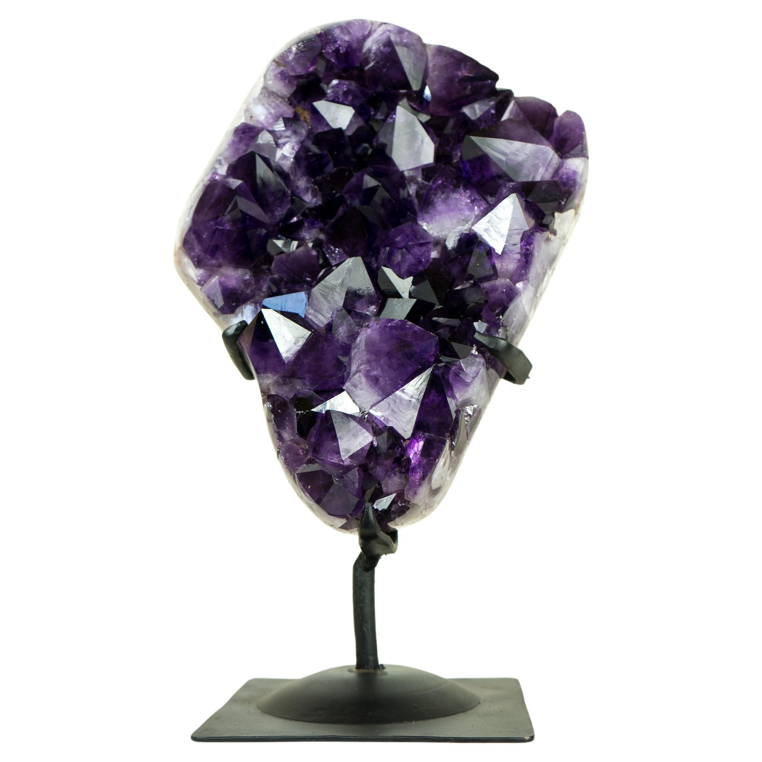 Amethyst Cluster with Gallery Grade AAA Dark Purple Amethyst For Sale