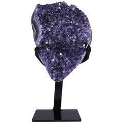 celadonite amethyst Amethyst Cluster with White Quartz and Green Celadonite Crystals