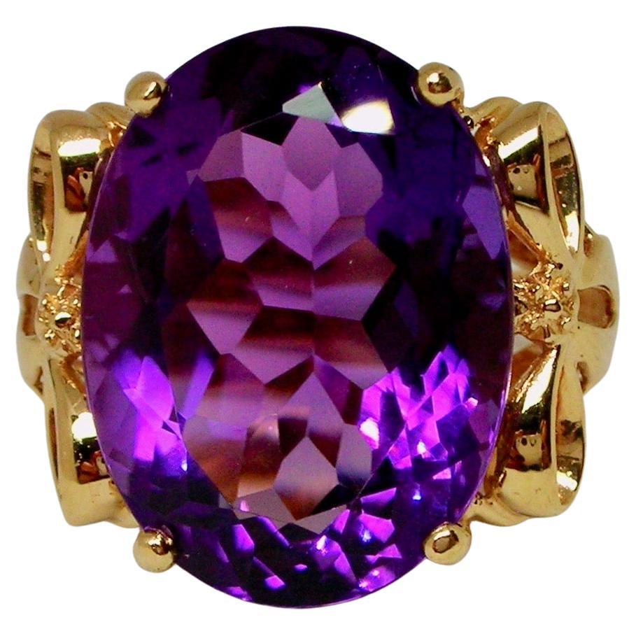 Amethyst Cocktail Ring, 1960s