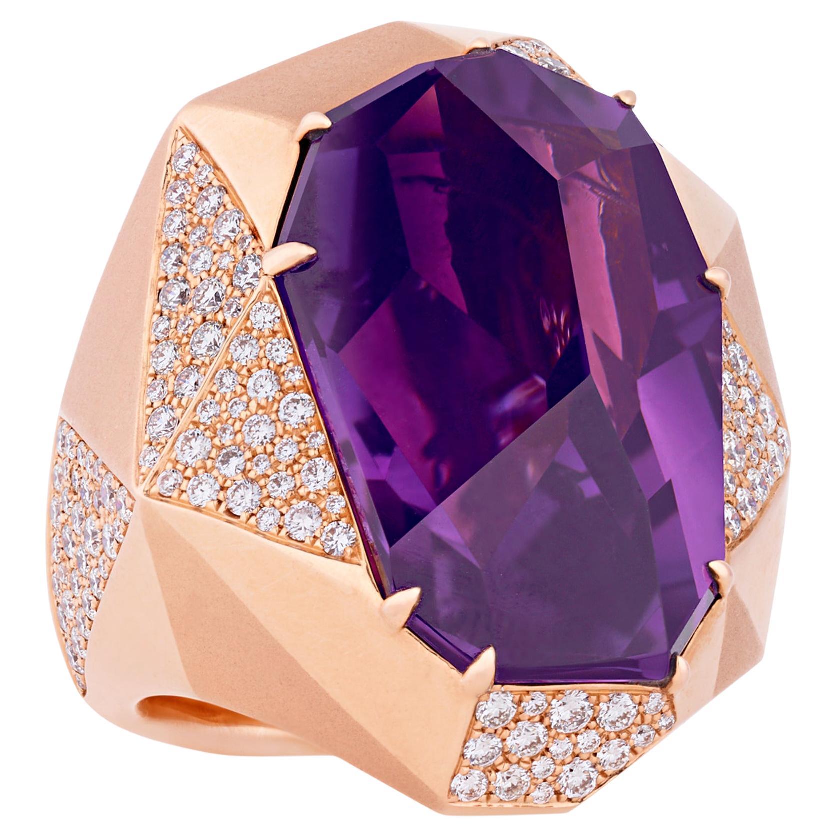 Amethyst-Cocktailring mit 27,80 Karat