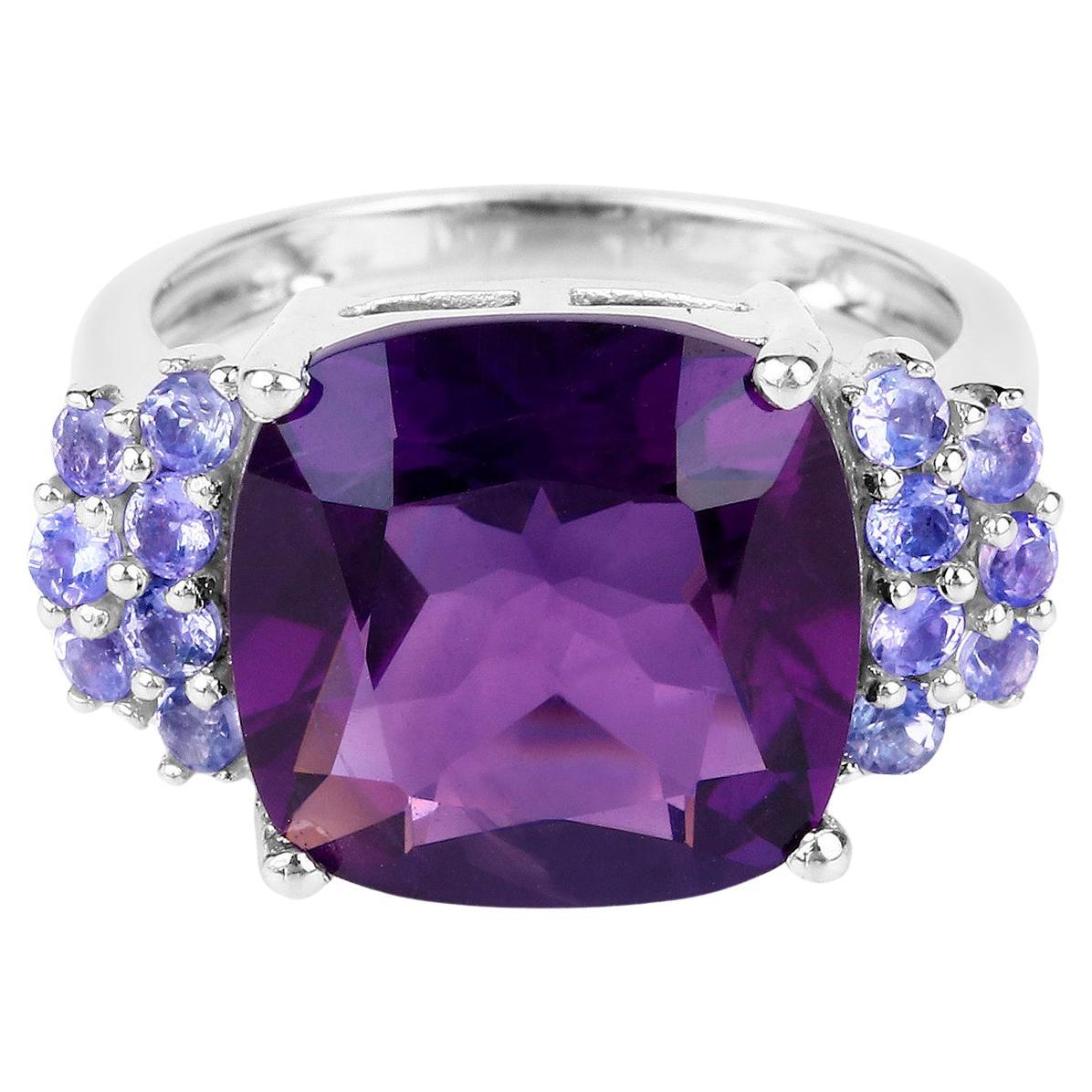 Bague cocktail tanzanites 6,35 carats