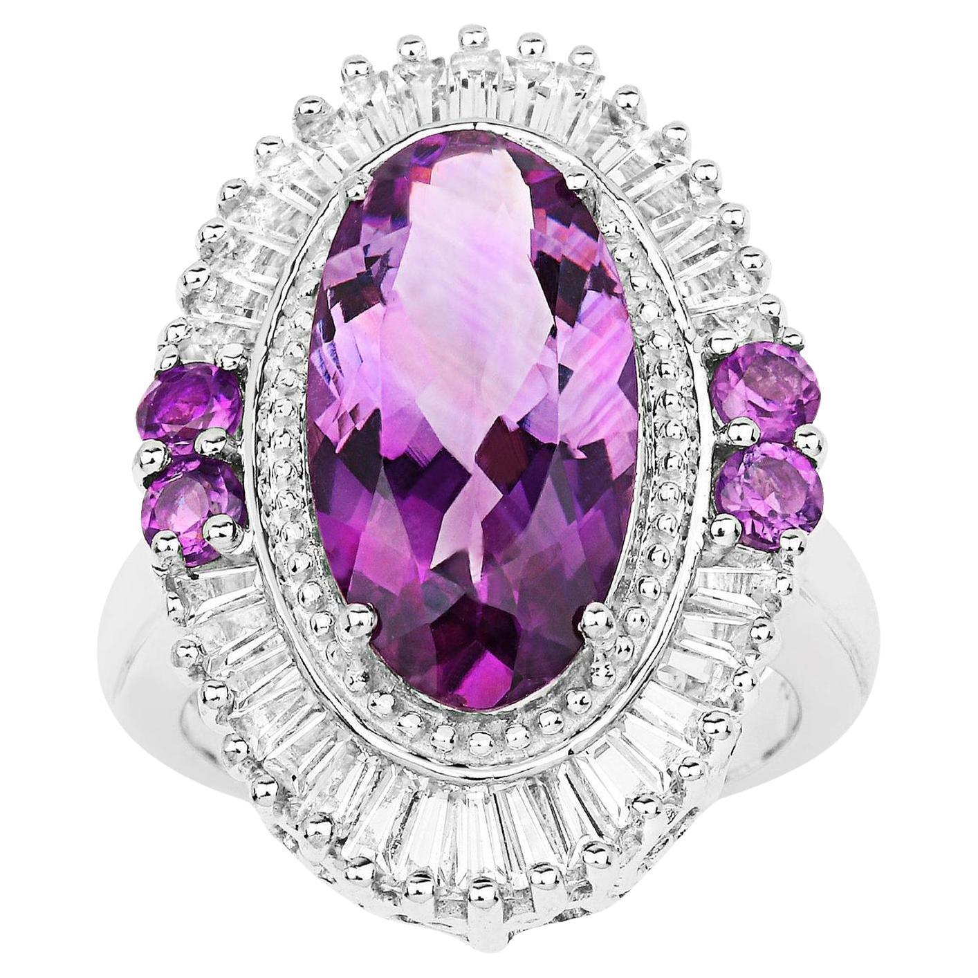 Bague cocktail avec topaze blanche 7,95 carats