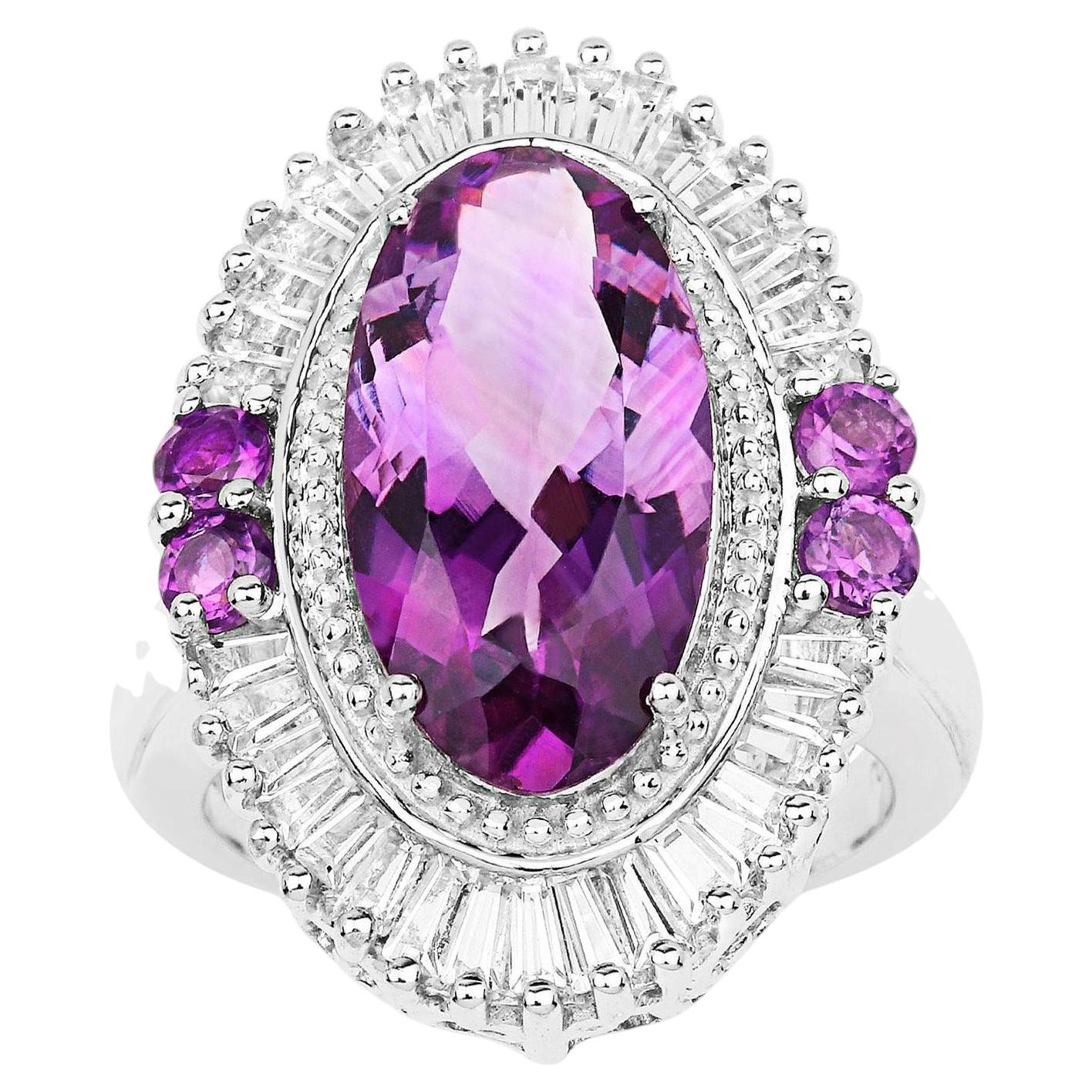 Bague cocktail avec topaze blanche 7,95 carats