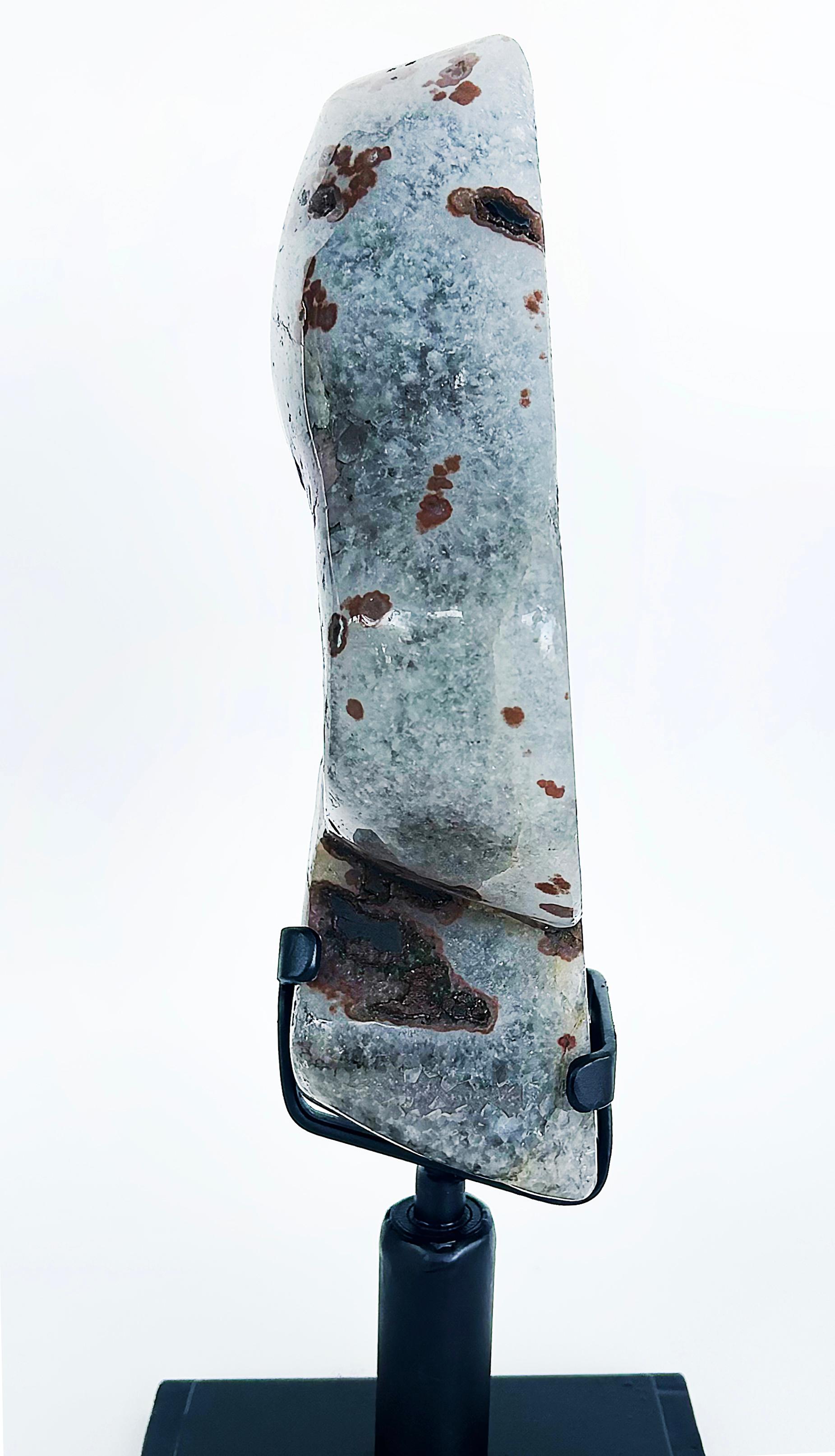 Amethyst Crystal Geode (Uruguay) Weighing 23 lbs. on Custom Made Spinning Stand For Sale 2