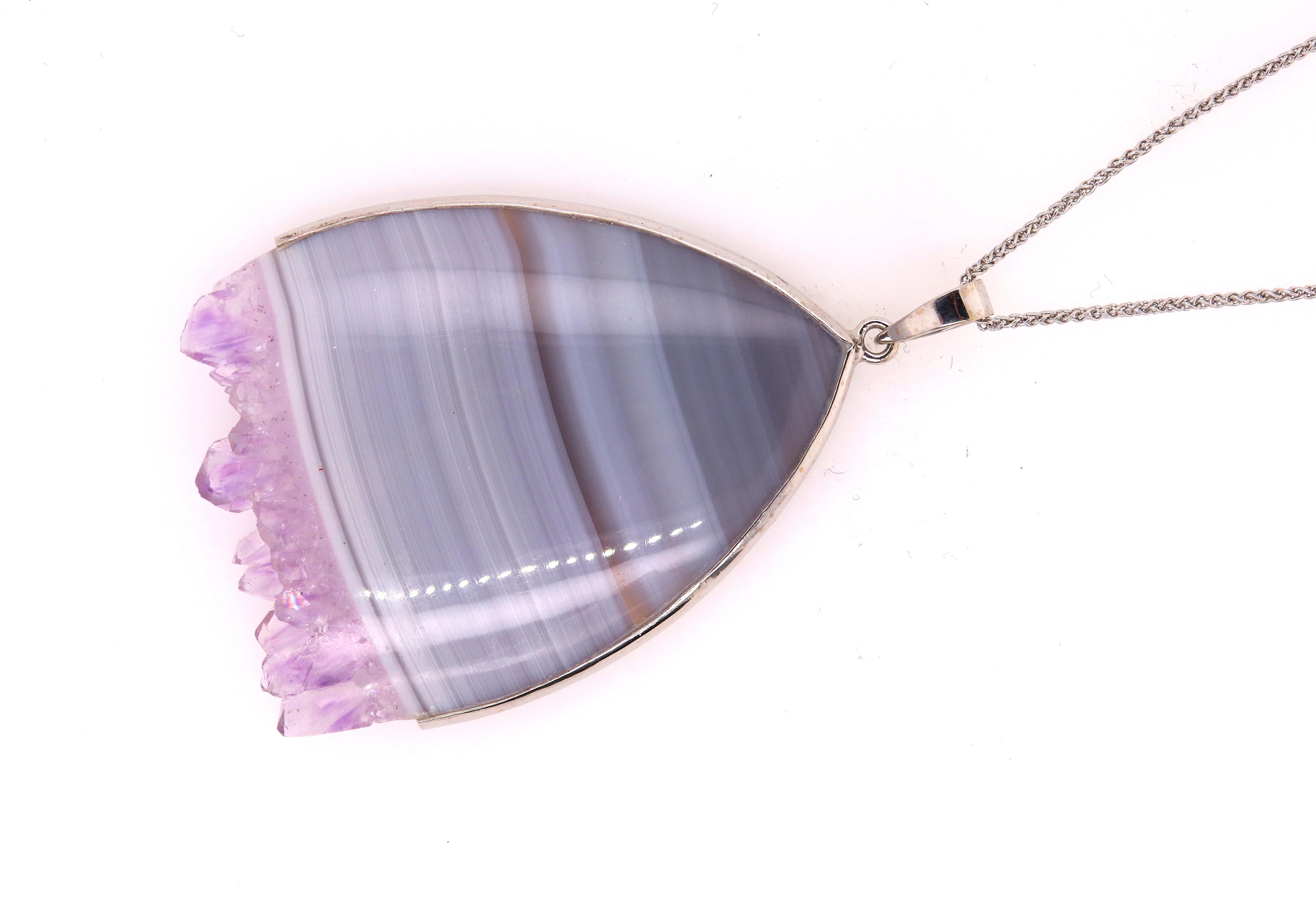 Material: 14K White Gold
Center Stone Details: 1 Pear Shaped Amethyst Crystal 

Fine one-of-a-kind craftsmanship meets incredible quality in this breathtaking piece of jewelry.

All Alberto pieces are made in the U.S.A. and come with a Lifetime