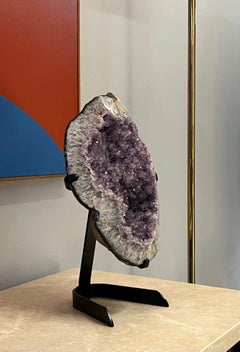 Amethyst Crystal Specimen on Stand