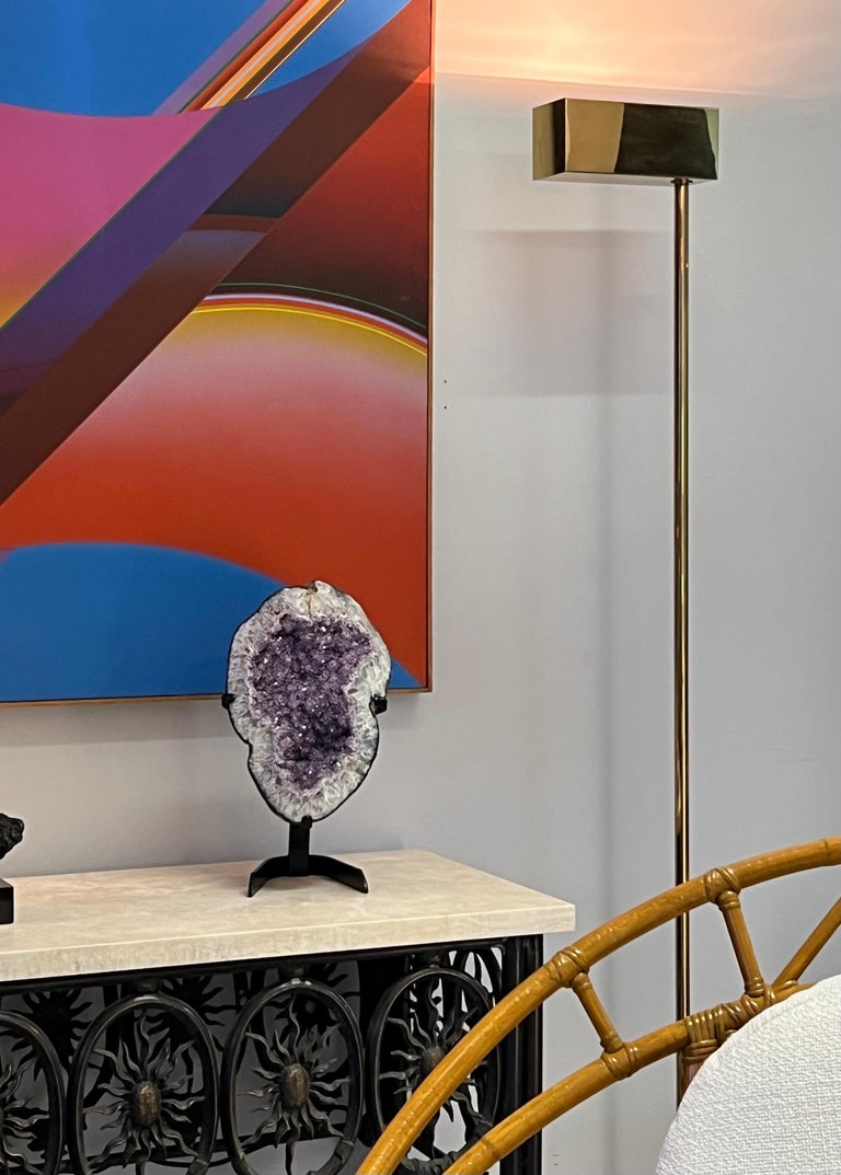 Amethyst Crystal Specimen on Stand For Sale at 1stDibs