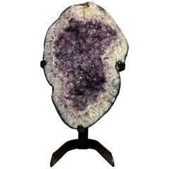 Amethyst Crystal Specimen on Stand