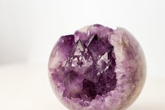 Esfera de Cristal Amatista con Puntos Elestiales Morado Profundo