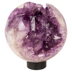 Amethyst Crystal Sphere with Deep Purple Elestial Points