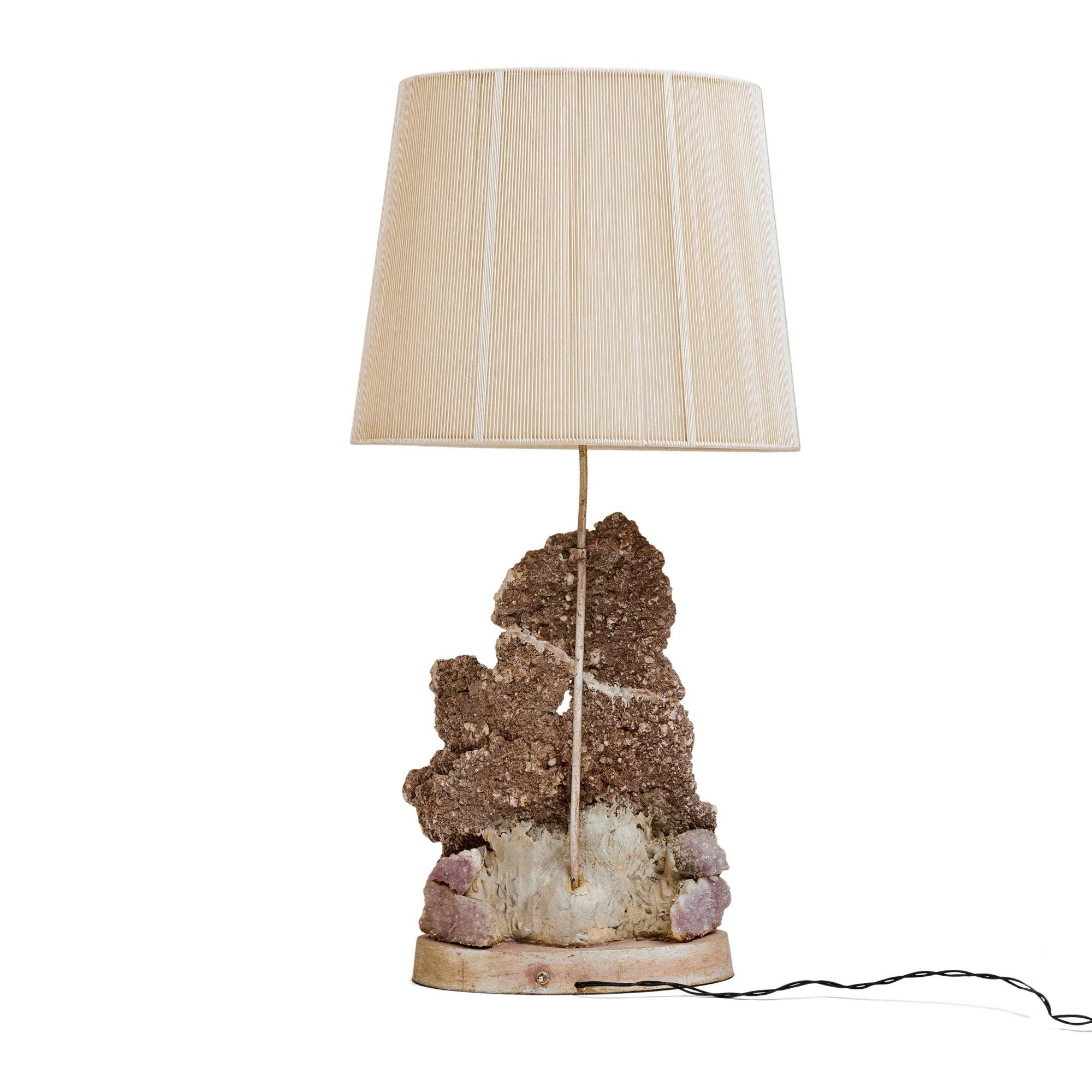 Amethyst Crystal Table Lamp by Carole Stupell, 1950s In Good Condition For Sale In Sagaponack, NY