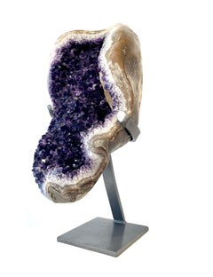 Large Amethyst Crystal with Quartz Node
