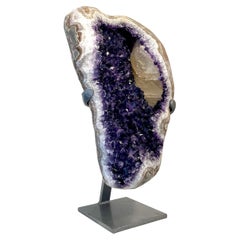 Large Amethyst Crystal with Quartz Node