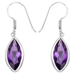 Ohrhänger mit Amethyst 8,14 Karat Sterlingsilber