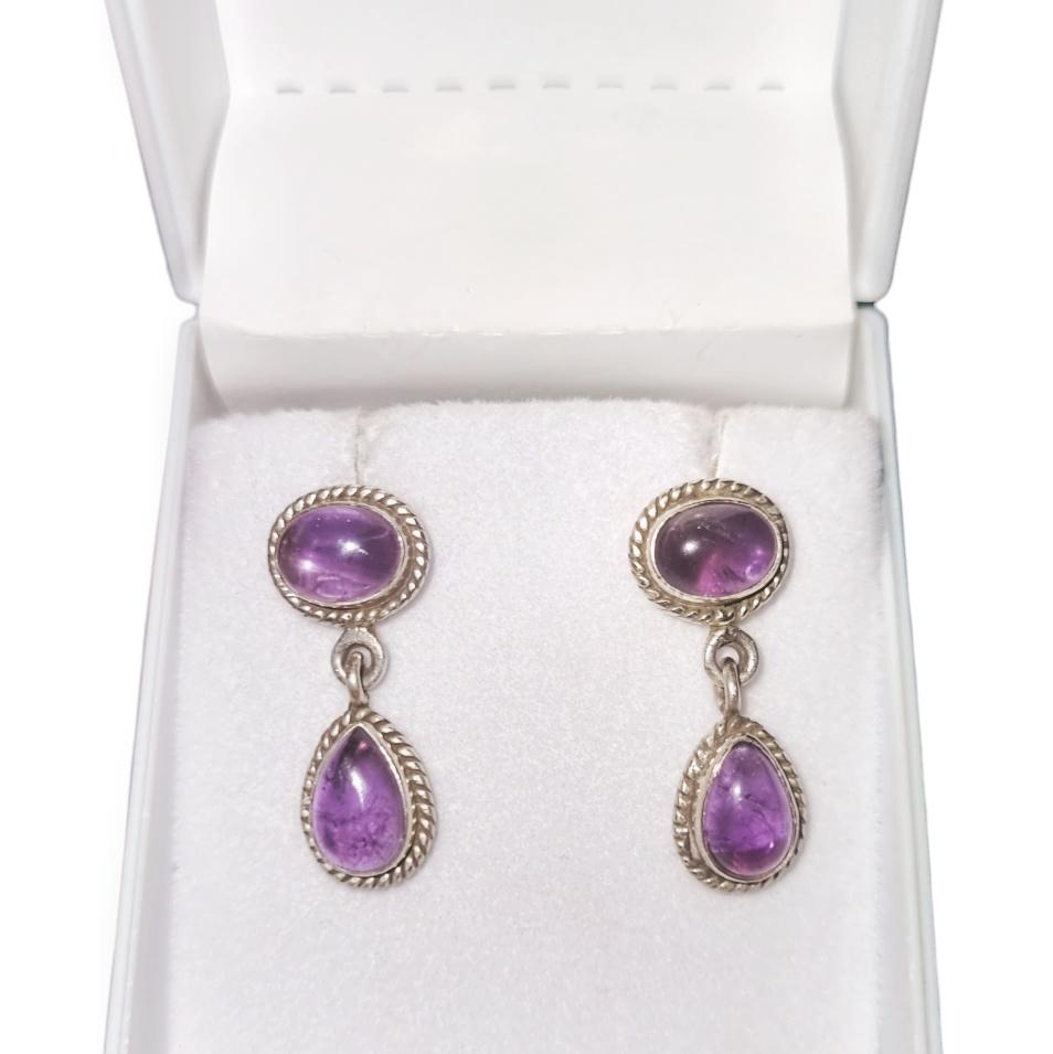 Amethyst designer earrings In New Condition For Sale In Vadgam, GJ