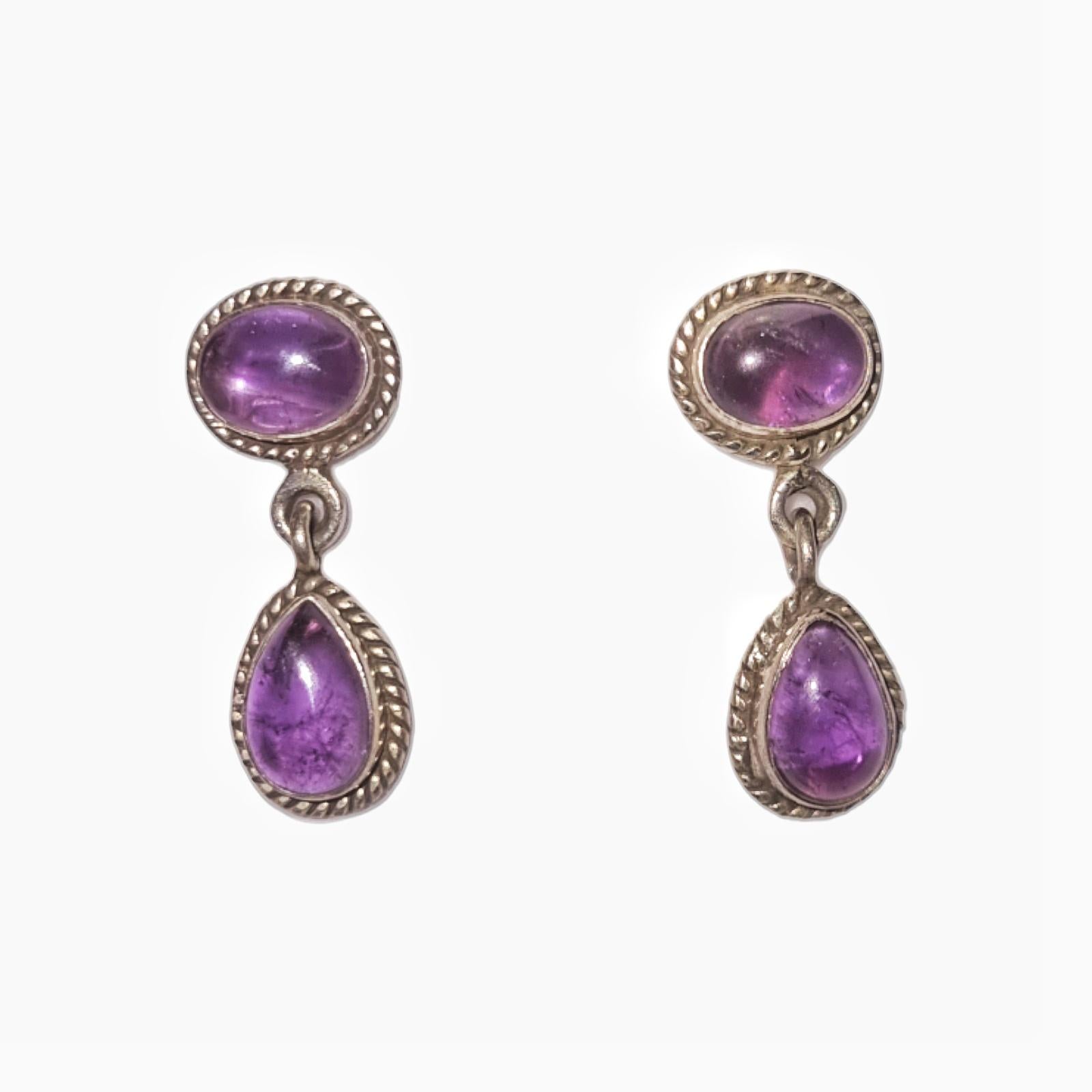 Women's Amethyst designer earrings For Sale