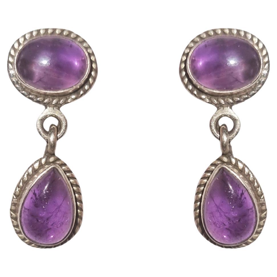 Amethyst designer earrings For Sale