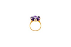 Amethyst-Diamantring in 14 Karat Gold