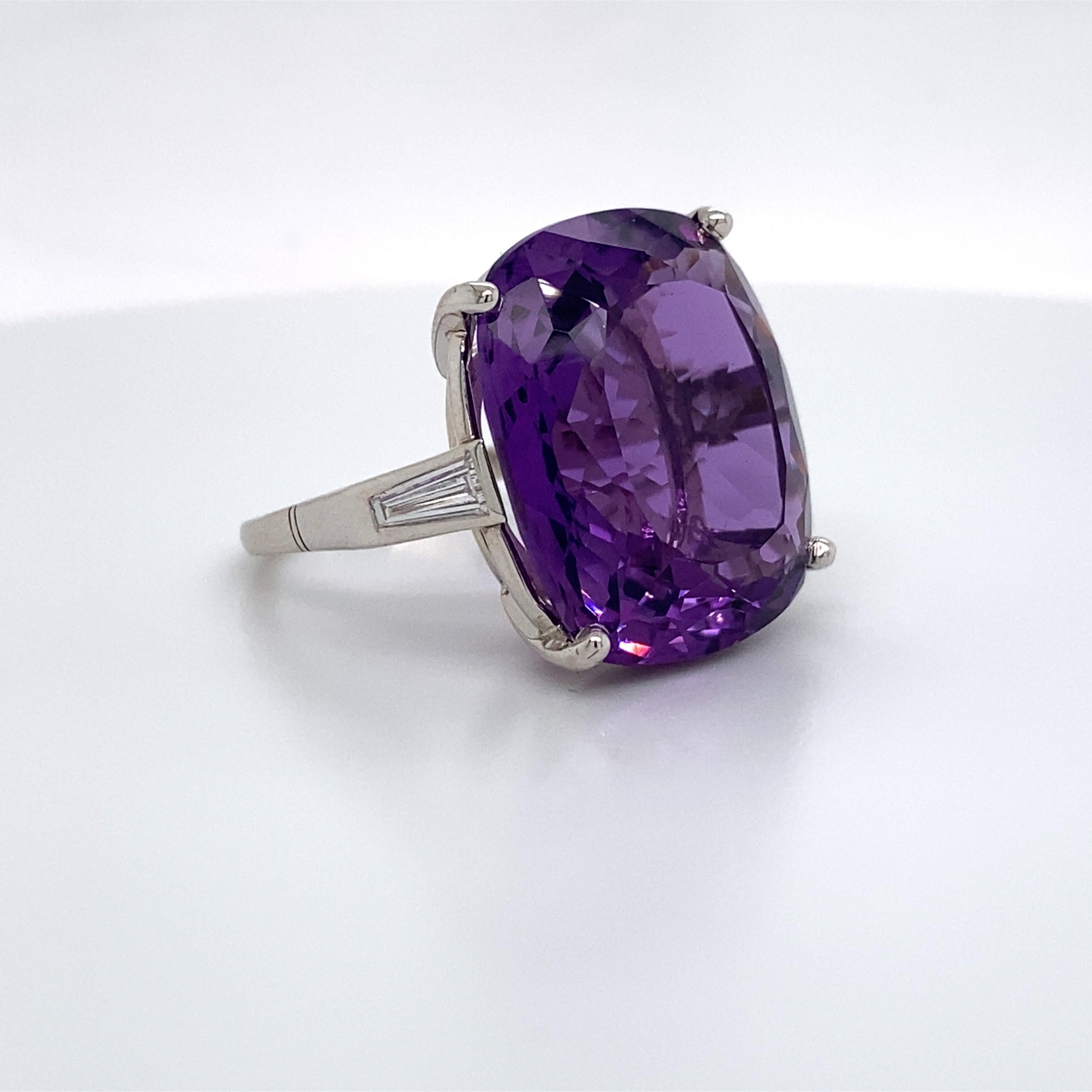 HARBOR D. Amethyst Diamant Cocktail Ring 20 Karat 14 Karat Weißgold 1
