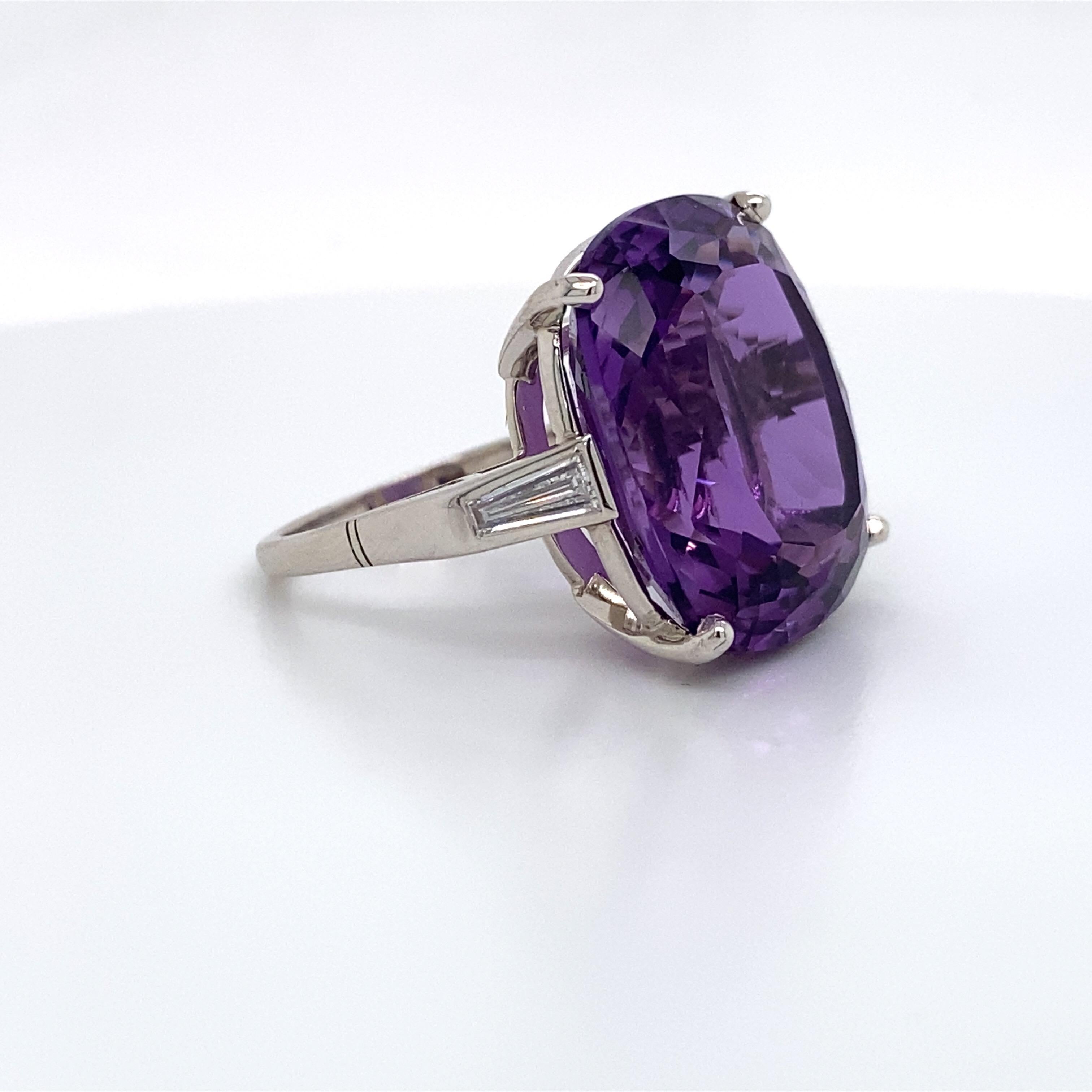 HARBOR D. Amethyst Diamant Cocktail Ring 20 Karat 14 Karat Weißgold 2