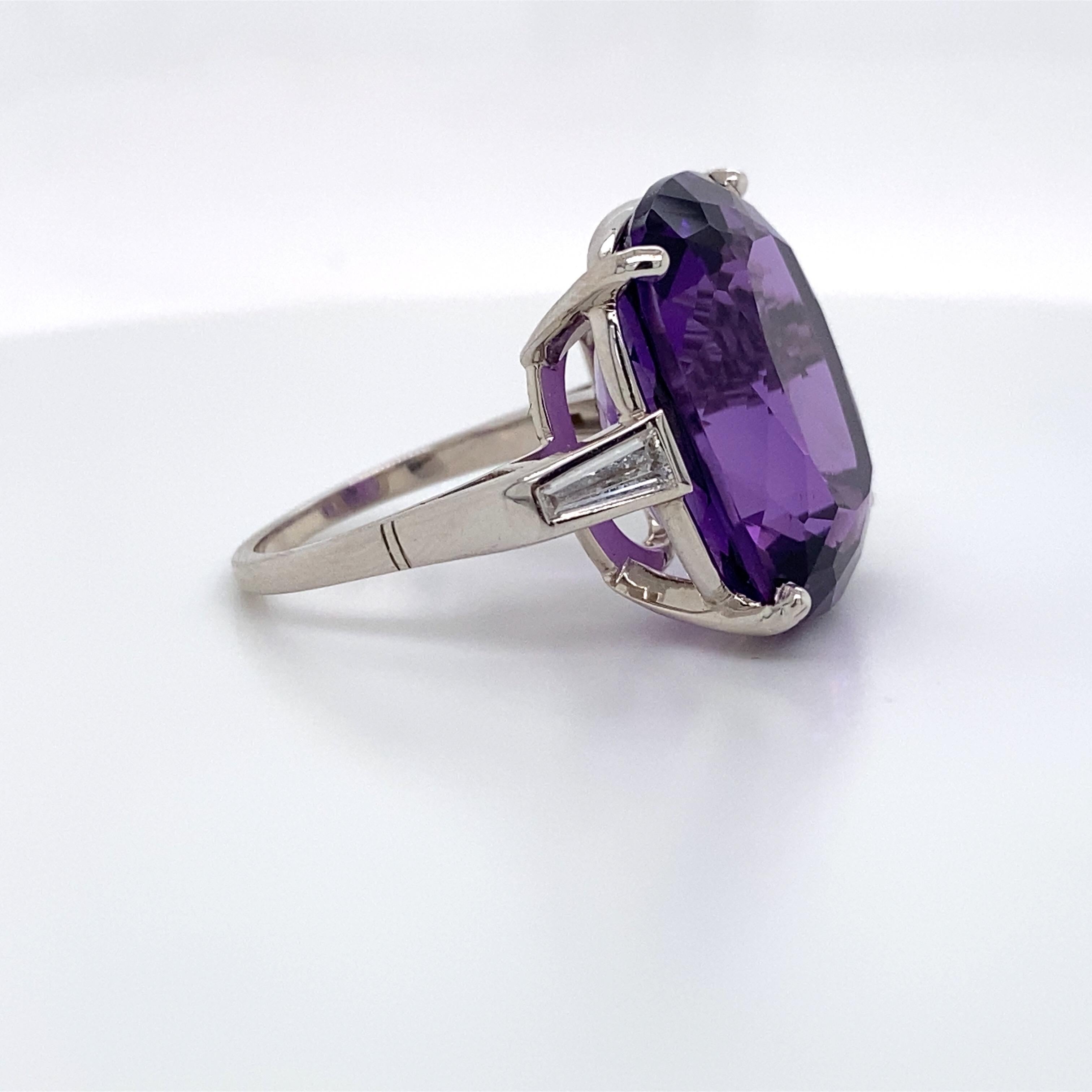 HARBOR D. Amethyst Diamant Cocktail Ring 20 Karat 14 Karat Weißgold 3