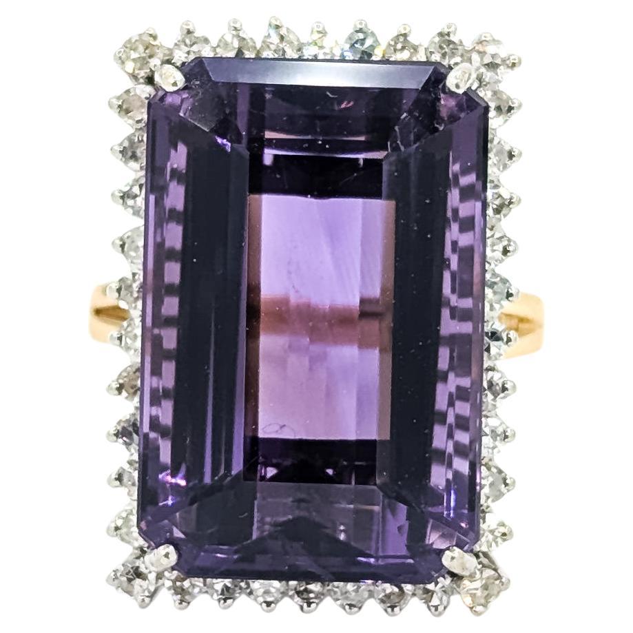 Amethyst & Diamant Cocktail Ring in 14tt