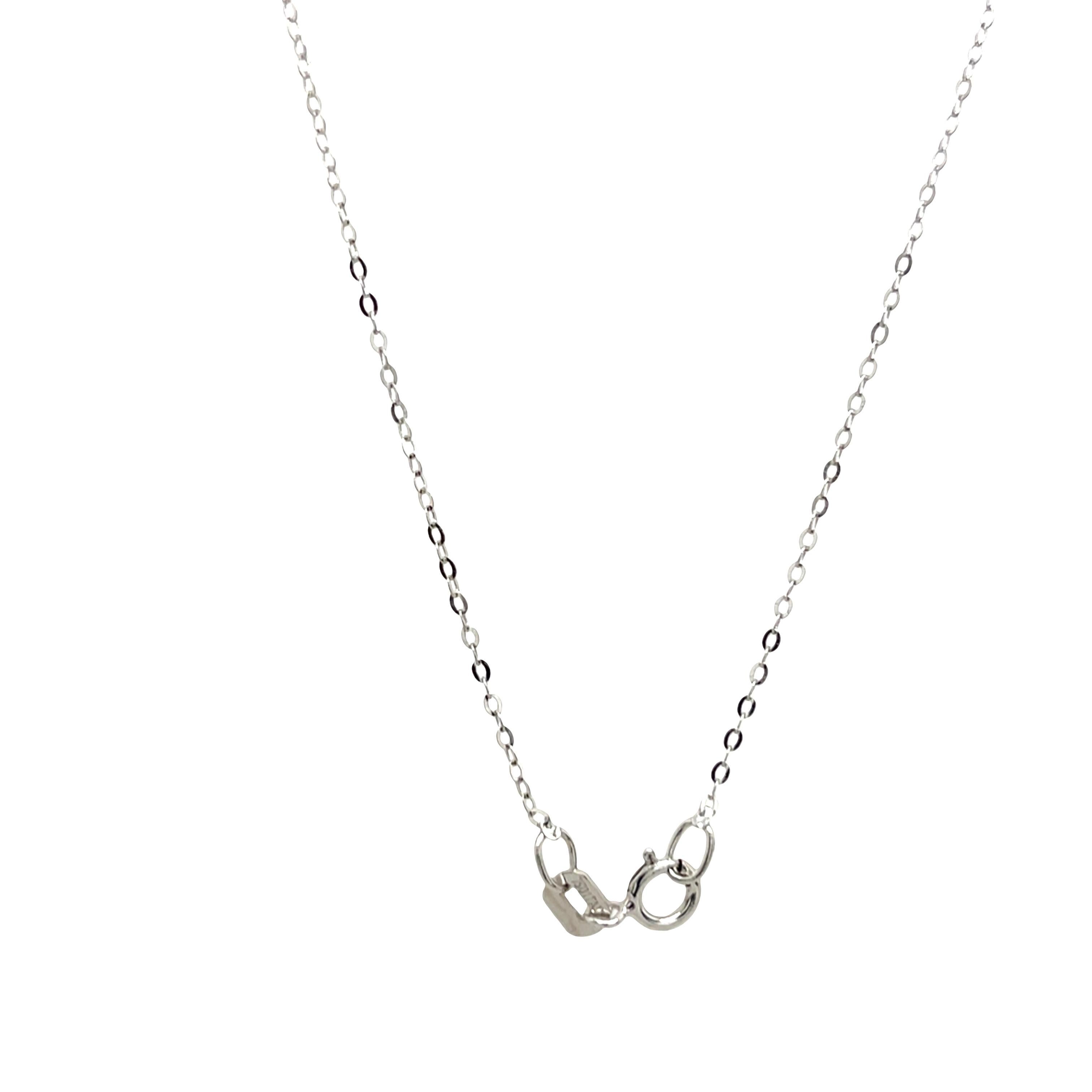Colgante de amatista y diamantes en oro blanco de 18 ct en Excelente estado para la venta en London, GB