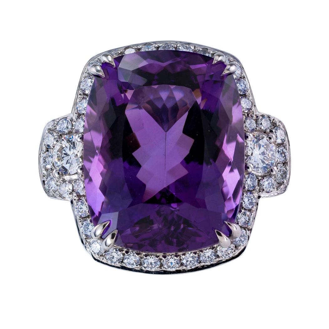 Amethyst diamond and platinum cocktail ring circa 2000.  Clear and concise information you want to know is listed below.  Contact us right away if you have additional questions.  We are here to connect you with beautiful and affordable