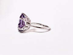 Amethyst-Diamant-Ring 18KT Gold-Cocktailring